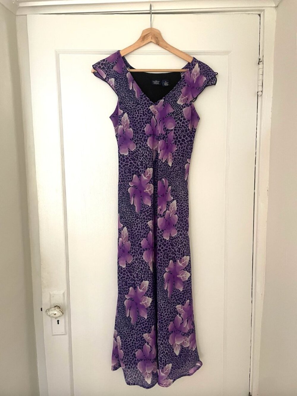 Y2K Purple Leopard Dress